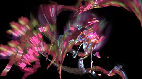 HD Abstract fractal forms morph and oscillate (Loop) Stock Footage 102981769