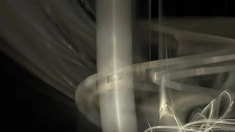 HD Abstract fractal forms morph and oscillate (Loop) Stock Footage 102985851