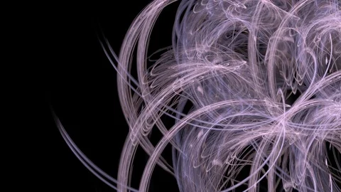 HD Abstract fractal forms morph and oscillate (Loop) 스톡 동영상 103045284