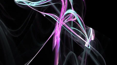 HD Abstract fractal forms morph and oscillate (Loop) 動画素材 103057484