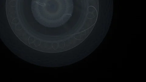 HD Abstract fractal forms morph and oscillate (Loop) Stock Footage 103307789