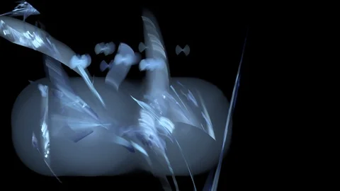 HD Abstract fractal forms morph and oscillate (Loop) Video stock 105150290