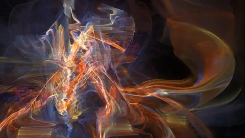 HD Abstract fractal forms morph and oscillate (Loop) Video stock 105168714