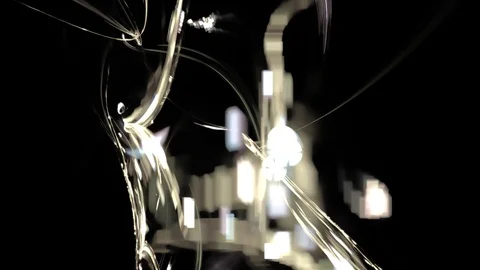 HD Abstract fractal forms morph and oscillate (Loop) Vidéo 105257308