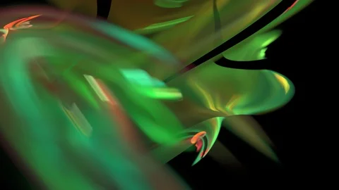 HD Abstract fractal forms morph and oscillate (Loop) 스톡 동영상 105265604