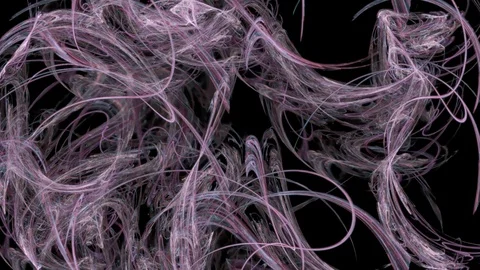HD Abstract fractal forms morph and oscillate (Loop) Stock Footage 106786132