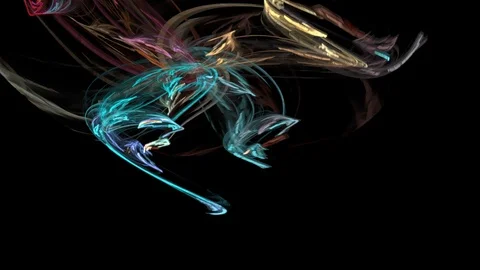 HD Abstract fractal forms morph and oscillate (Loop) Stock Footage 106787847