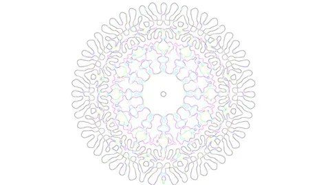 HD Abstract fractal forms morph and oscillate (Loop) Stock Footage 106803592