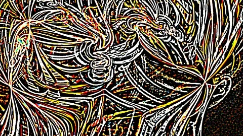 HD Abstract fractal forms morph and oscillate (Loop) Video stock 106808148