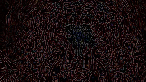 HD Abstract fractal forms morph and oscillate (Loop) Stock Footage 106861194