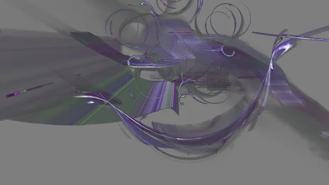 HD Abstract fractal forms morph and oscillate (Loop) Stock Footage 106880241