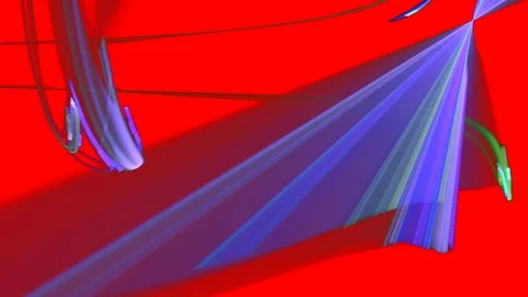 HD Abstract fractal forms morph and oscillate (Loop) Stock Footage 107017632