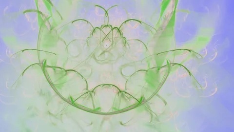 HD Abstract fractal forms morph and oscillate (Loop) Stock Footage 107040073