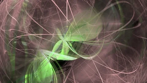 HD Abstract fractal forms morph and oscillate (Loop) Stock Footage 107079929