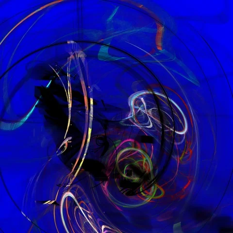 HD Abstract fractal forms morph and oscillate (Loop) Video stock 107128580