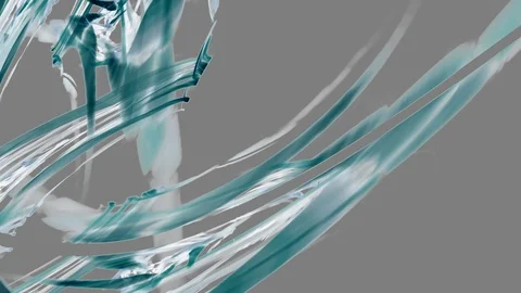 HD Abstract fractal forms morph and oscillate (Loop) 動画素材 107200477