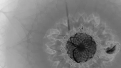 HD Abstract fractal forms morph and oscillate (Loop) Stock Footage 107280108