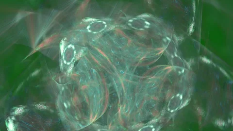 HD Abstract fractal forms morph and oscillate (Loop) Video stock 107343940