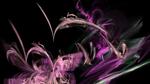 HD Abstract fractal forms morph and oscillate (Loop) Vidéo 107355983