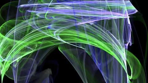 HD Abstract fractal forms morph and oscillate (Loop) Vidéo 107360641