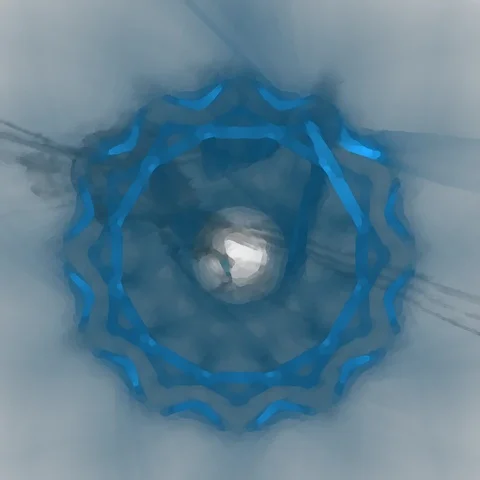 HD Abstract fractal forms morph and oscillate (Loop) Stock Footage 107406945