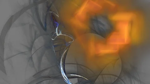 HD Abstract fractal forms morph and oscillate (Loop) Stock Footage 107491121