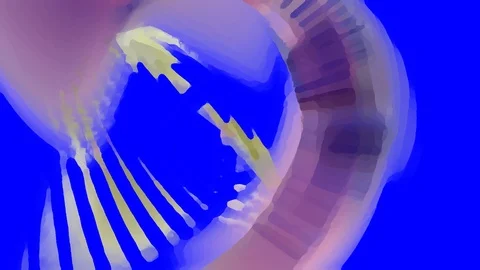 HD Abstract fractal forms morph and oscillate (Loop) Stock Footage 107502323