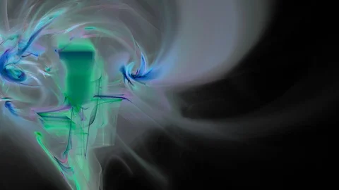 HD Abstract fractal forms morph and oscillate (Loop) Video stock 107654971