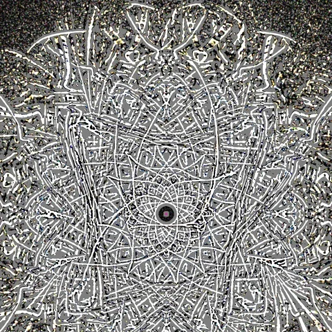 HD Abstract fractal forms morph and oscillate (Loop) Stock Footage 107720338