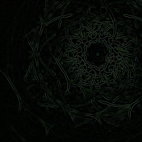 HD Abstract fractal forms morph and oscillate (Loop) Stock Footage 107768633