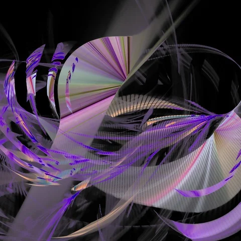 HD Abstract fractal forms morph and oscillate (Loop) Stock Footage 107810750
