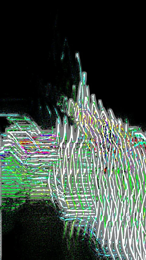 HD Abstract fractal forms morph and oscillate (Loop) Stock Footage 107821215