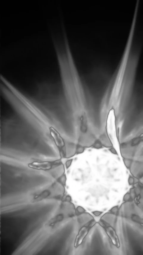 HD Abstract fractal forms morph and oscillate (Loop) Video stock 107931762