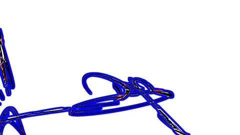 HD Abstract fractal forms morph and oscillate (Loop) Stock Footage 107956875