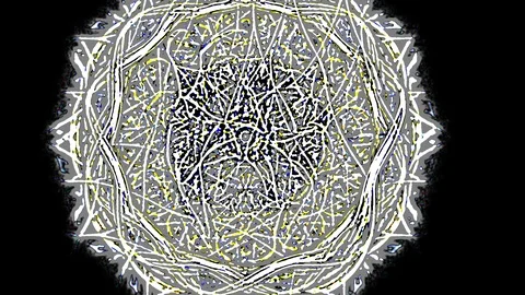 HD Abstract fractal forms morph and oscillate (Loop) Stock Footage 107968382