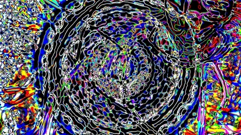 HD Abstract fractal forms morph and oscillate (Loop) Stock Footage 107986970