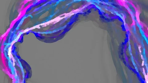 HD Abstract fractal forms morph and oscillate (Loop) Video stock 108008358