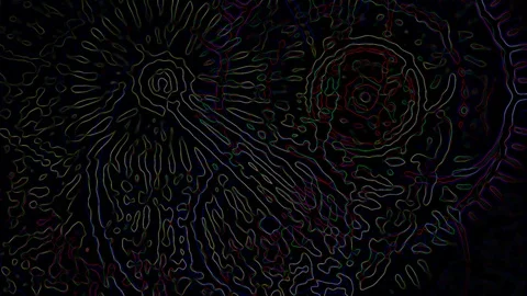 HD Abstract fractal forms morph and oscillate (Loop) Video stock 108049046