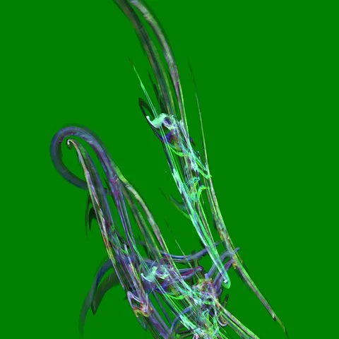 HD Abstract fractal forms morph and oscillate (Loop) Video stock 108053623