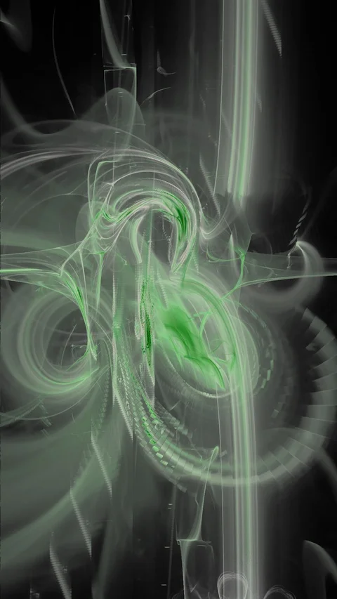 HD Abstract fractal forms morph and oscillate (Loop) Stock Footage 108055361