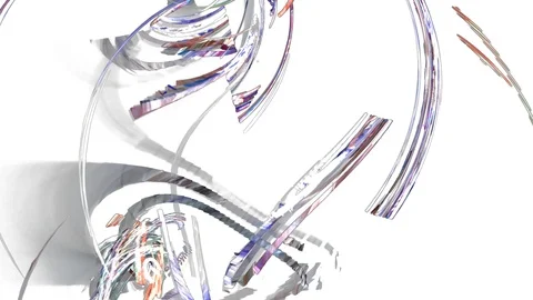 HD Abstract fractal forms morph and oscillate (Loop) Video stock 108135771