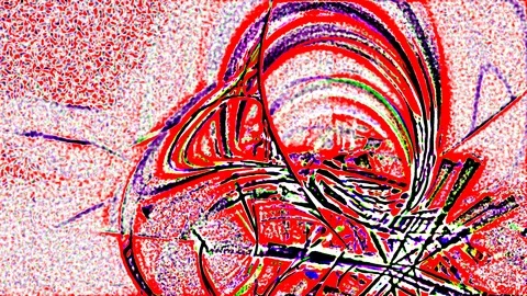 HD Abstract fractal forms morph and oscillate (Loop) Stock Footage 108136873