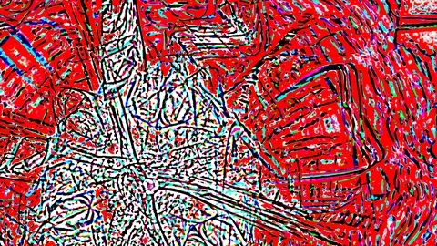 HD Abstract fractal forms morph and oscillate (Loop) Video stock 108179995