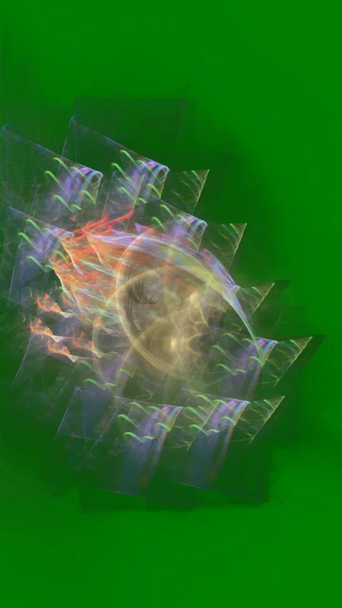 HD Abstract fractal forms morph and oscillate (Loop) Stock Footage 108183598