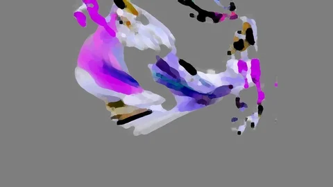 HD Abstract fractal forms morph and oscillate (Loop) Video stock 108253271