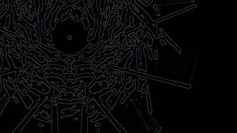 HD Abstract fractal forms morph and oscillate (Loop) Stock Footage 108275325