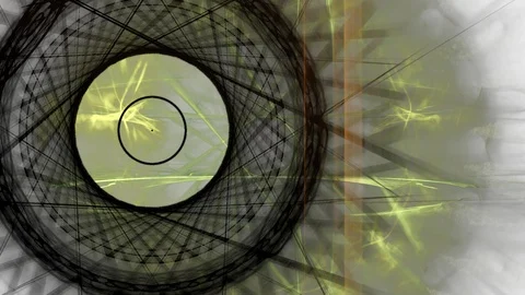 HD Abstract fractal forms morph and oscillate (Loop) Stock Footage 108314172