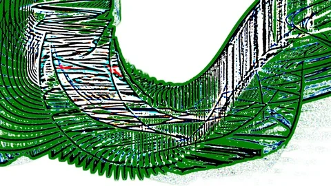 HD Abstract fractal forms morph and oscillate (Loop) Stock Footage 108388286