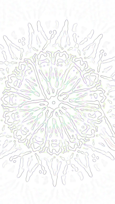 HD Abstract fractal forms morph and oscillate (Loop) Video stock 108539023