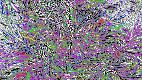 HD Abstract fractal forms morph and oscillate (Loop) Video stock 108603125